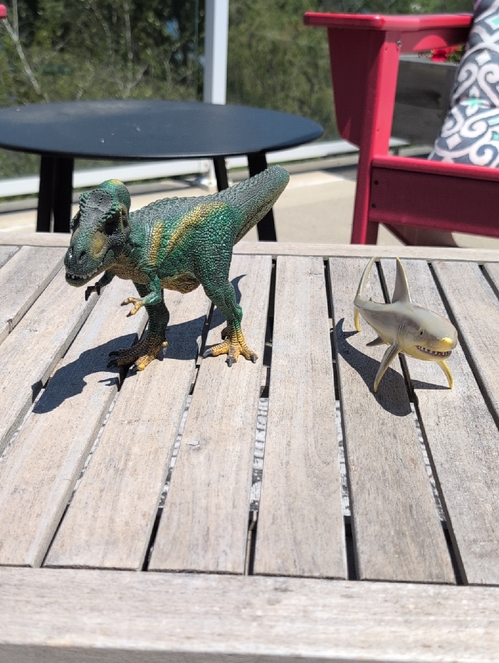 Schleich T Rex And Great White Shark
